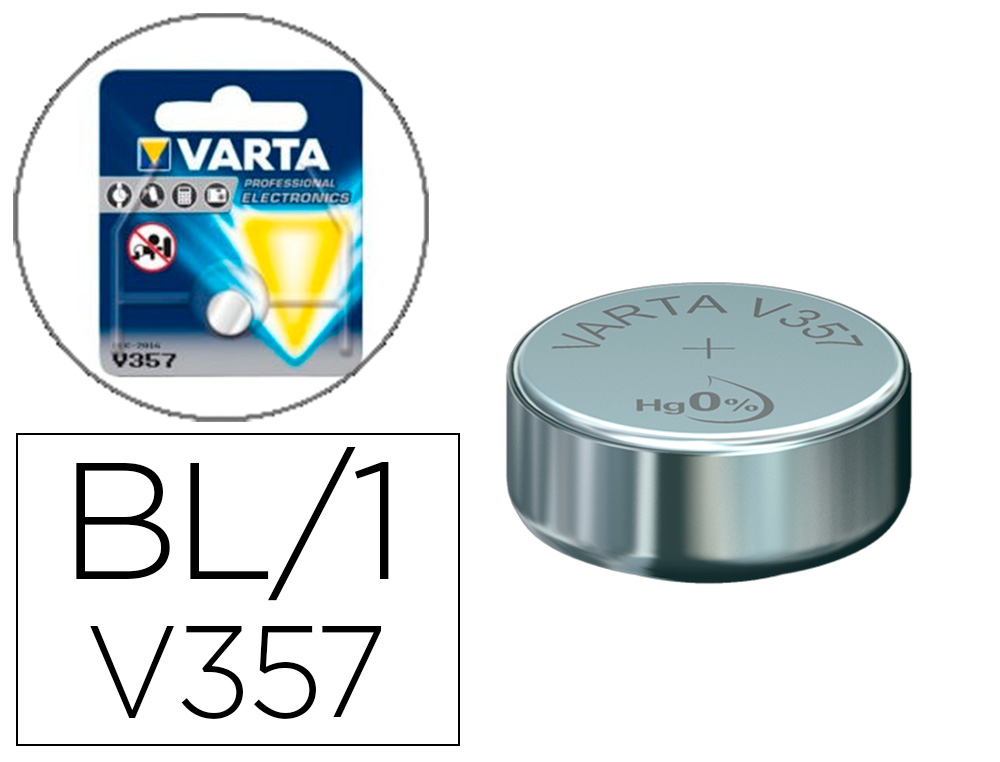 PILE VARTA MONTRES OXYDE ARGENT 357/303 SR44 BLISTER 1 UNIT