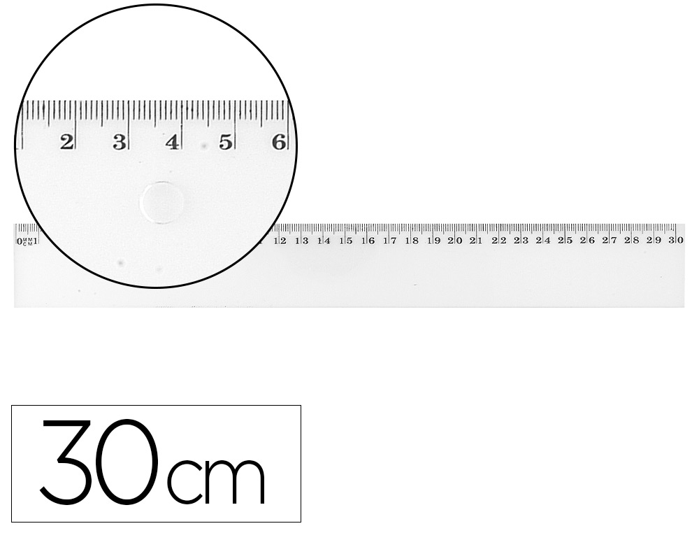RGLE PLATE WONDAY PLASTIQUE BISEAUTE 30CM
