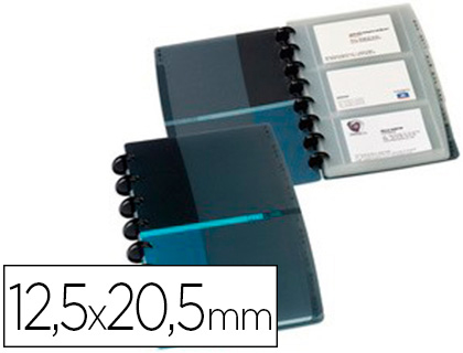 POCHETTE ELBA POLYPROPYLNE TRANSPARENT RECHARGE POUR CARTES DE VISITE PROLINE 10 POCHETTES 3 VUES 12,5X20,5CM