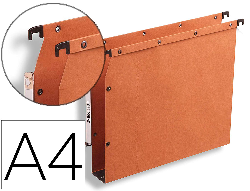 DOSSIER SUSPENDU ELBA MEDIUM FLEX KRAFT 220G A4 ARMOIRE     FOND 50MM COLORIS ORANGE BOTE 25 UNITS