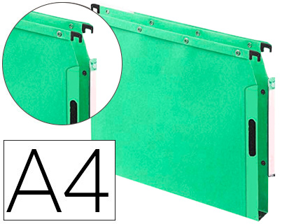 DOSSIER SUSPENDU ELBA AZV  VELCRO KRAFT 240G A4 ARMOIRE FOND 15MM COLORIS VERT LOT 25 UNITS