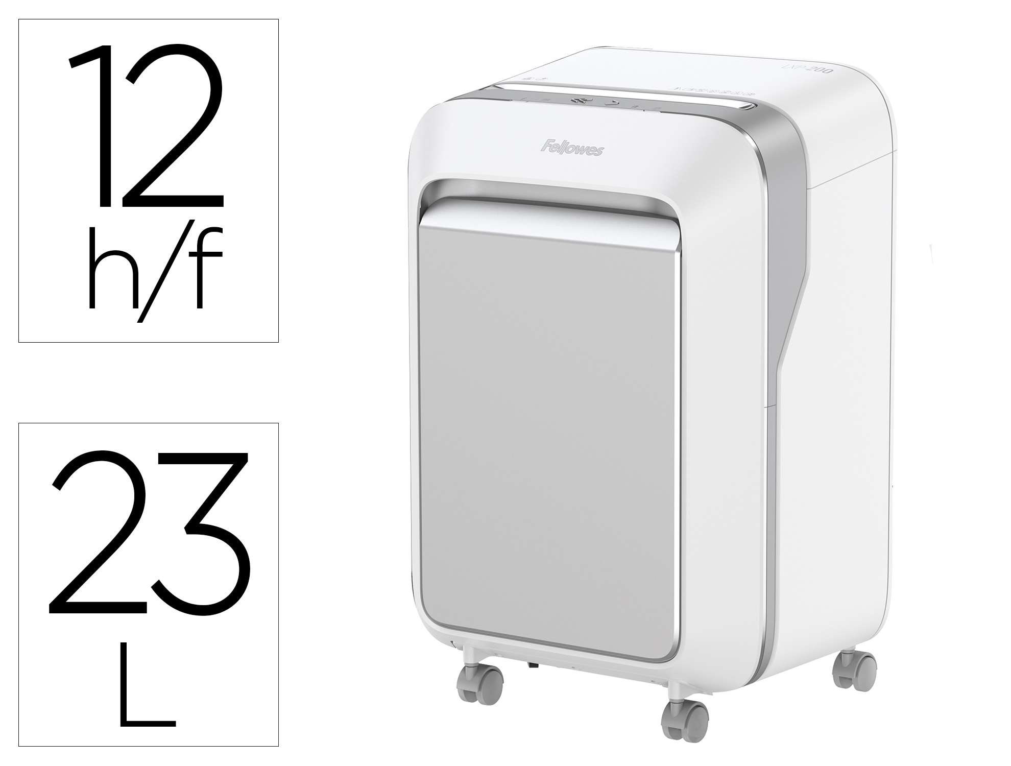 DESTRUCTEUR FELLOWES LX 211 COUPE MICRO 15F SYSTEME       INTELLIBAR 100 POURCENT       ANTIBOURRAGE SAFESENSE