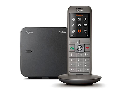 TELEPHONE GIGASET CL660 DUO SANS FIL MODE MAINS-LIBRES    COMBINE GRAND ECRAN COULEUR   REPERTOIRE 400 CONTACTS