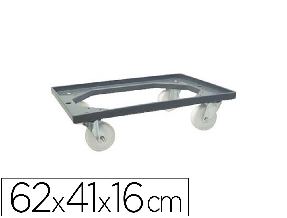 PLATEFORME A ROULETTES VISO CHARGE 250KG 4 ROUES PIVOTANTES 62X41X16CM
