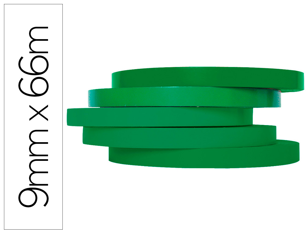 RUBAN ADHSIF Q-CONNECT SCELLEUSE SAC 9MMX66M COLORIS VERT