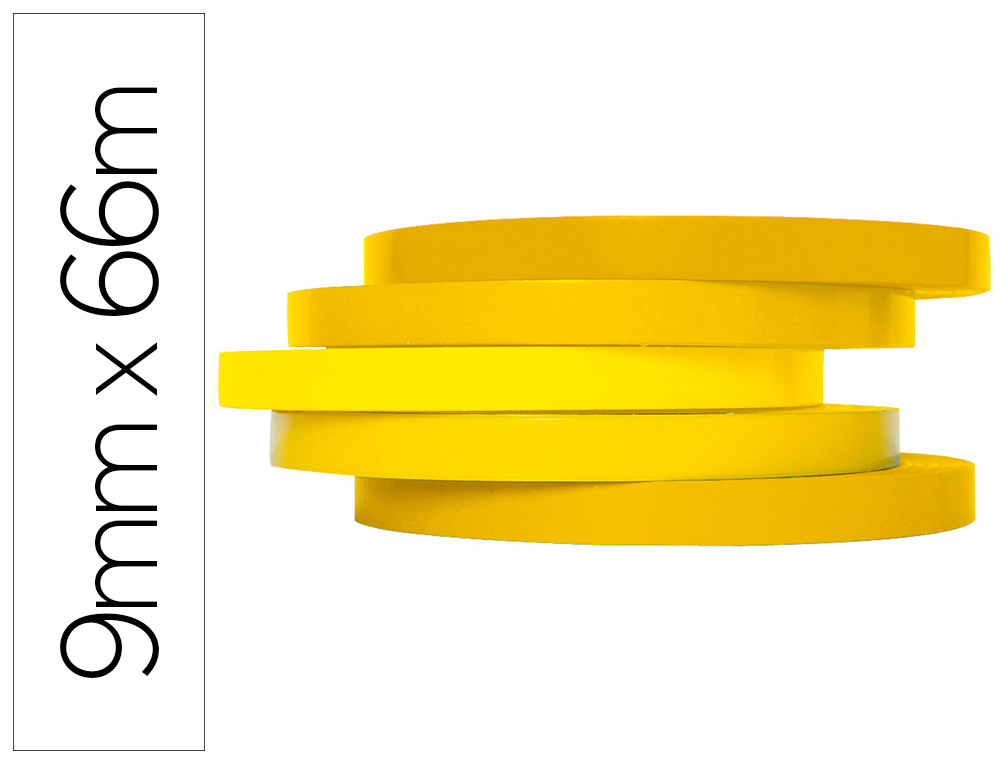 RUBAN ADHSIF Q-CONNECT SCELLEUSE SAC 9MMX66M COLORIS JAUNE