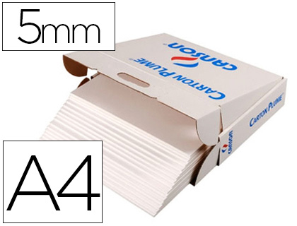 CARTON PLUME CANSON A4 PAISSEUR 5MM UNICOLORE BLANC VALISETTE 34F